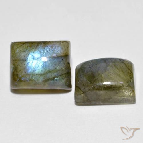 Pedras preciosas de Labradorita Multicolorido natural de 8.68 ct, baguete, Translúcido