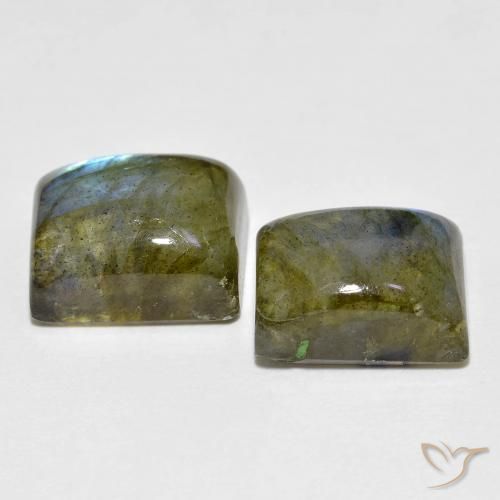 Pedras preciosas de Labradorita Multicolorido natural de 8.68 ct, baguete, Translúcido