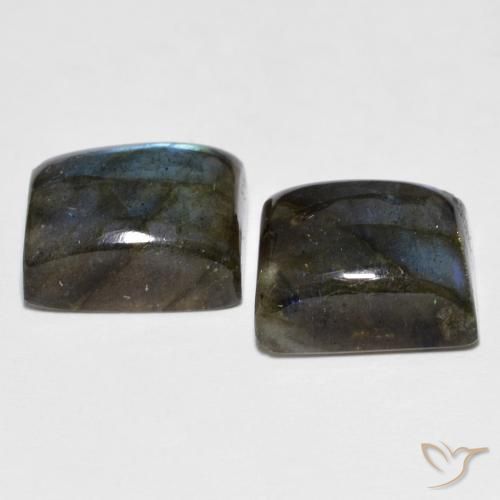 Pedras preciosas de Labradorita Multicolorido natural de 9.13 ct, baguete, Translúcido