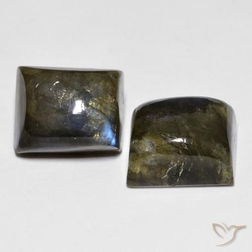 Pedras preciosas de Labradorita Multicolorido natural de 10.20 ct, baguete, Translúcido