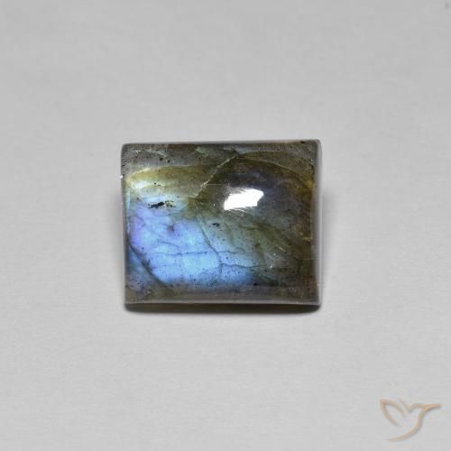 6.73ct Natural Multicolorido Labradorita, baguete, Translúcido
