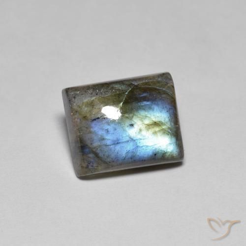 Labradorita Multicolorido Natural 6.73ct, baguete, Translúcido