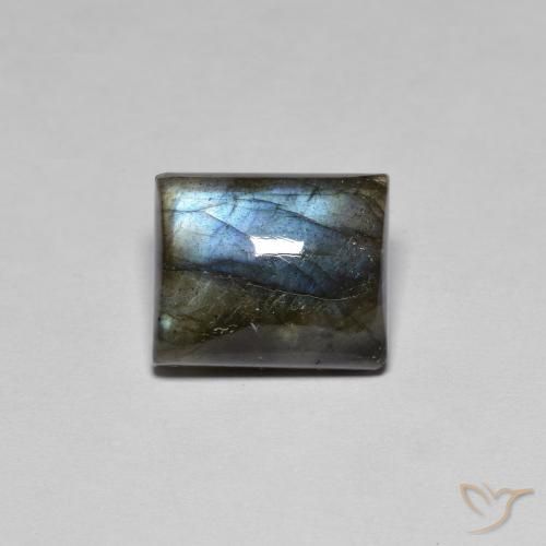 6.48ct Natural Multicolorido Labradorita, baguete, Translúcido