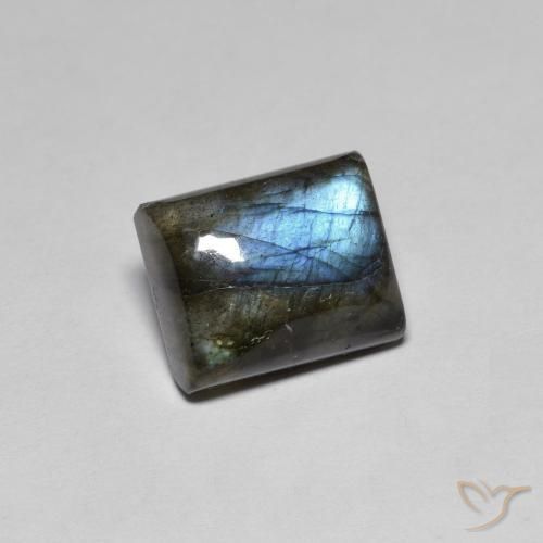 Labradorita Multicolorido Natural 6.48ct, baguete, Translúcido