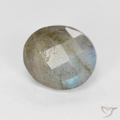 1.33ct Natural Multicolorido Labradorita, oval, Translúcido