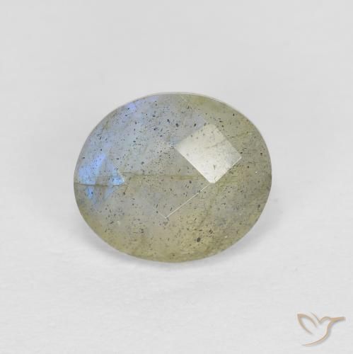 1.28ct Natural Multicolorido Labradorita, oval, Translúcido
