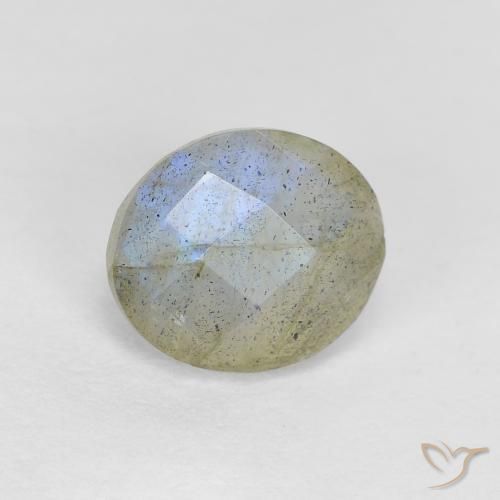 Labradorita Multicolorido Natural 1.28ct, oval, Translúcido