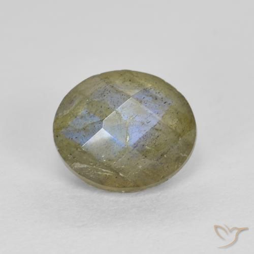1.25ct Natural Multicolorido Labradorita, oval, Translúcido