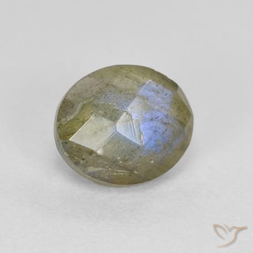 Labradorita Multicolorido Natural 1.25ct, oval, Translúcido