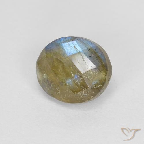 Labradorita Multicolorido Natural 1.26ct, oval, Translúcido