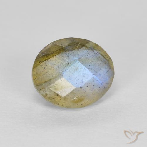 1.22ct Natural Multicolorido Labradorita, oval, Translúcido