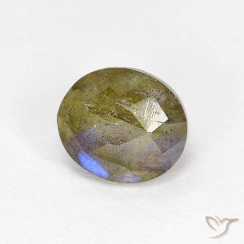 Labradorita Multicolorido Natural 1.31ct, oval, Translúcido