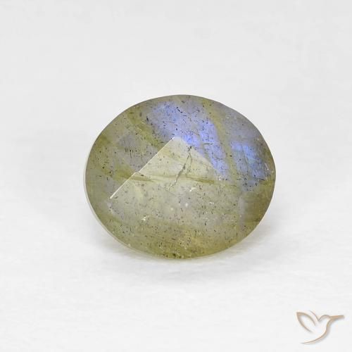 1.19ct Natural Multicolorido Labradorita, oval, Translúcido