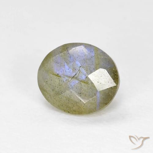Labradorita Multicolorido Natural 1.19ct, oval, Translúcido