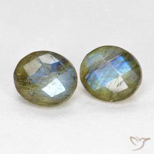 Pedras preciosas de Labradorita Multicolorido natural de 2.39 ct, oval, Translúcido