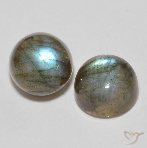 Pedras preciosas de Labradorita Multicolorido natural de 3.64 ct, Redondo, Translúcido