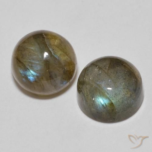 Pedras preciosas de Labradorita Multicolorido natural de 3.60 ct, Redondo, Translúcido