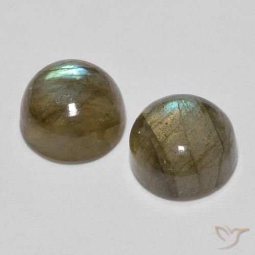 Pedras preciosas de Labradorita Multicolorido natural de 3.60 ct, Redondo, Translúcido