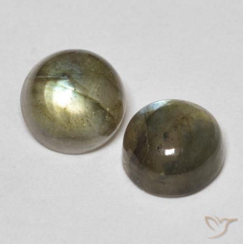 Pedras preciosas de Labradorita Multicolorido natural de 2.10 ct, Redondo, Translúcido