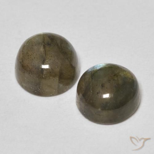 Pedras preciosas de Labradorita Multicolorido natural de 2.10 ct, Redondo, Translúcido