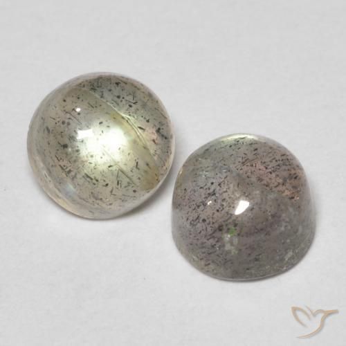 Pedras preciosas de Labradorita Multicolorido natural de 1.66 ct, Redondo, Translúcido