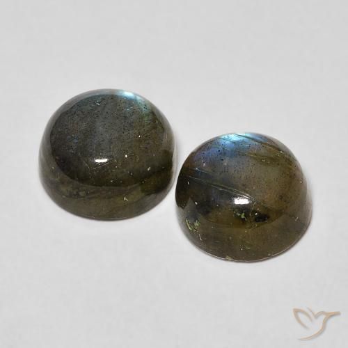 Pedras preciosas de Labradorita Multicolorido natural de 3.10 ct, Redondo, Translúcido