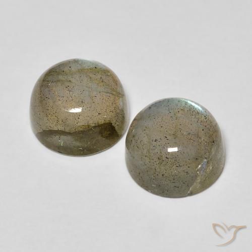 Pedras preciosas de Labradorita Multicolorido natural de 3.80 ct, Redondo, Translúcido