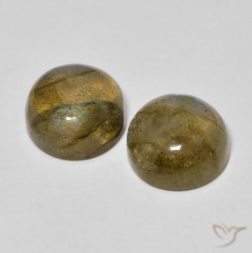 Pedras preciosas de Labradorita Multicolorido natural de 5.04 ct, Redondo, Translúcido