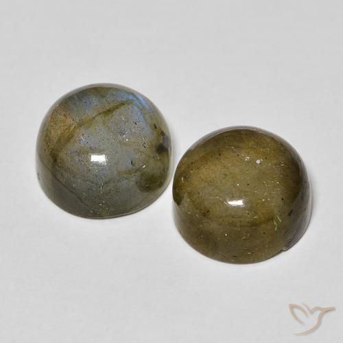Pedras preciosas de Labradorita Multicolorido natural de 10.32 ct, Redondo, Translúcido