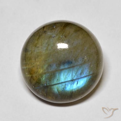 14.78ct Natural Multicolorido Labradorita, Redondo, Translúcido