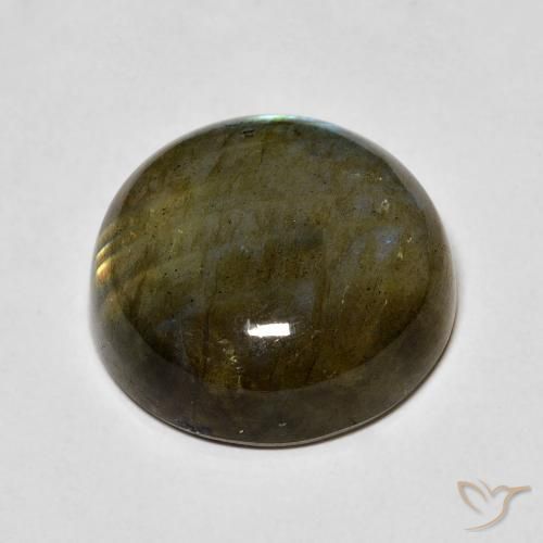 Labradorita Multicolorido Natural 14.78ct, Redondo, Translúcido