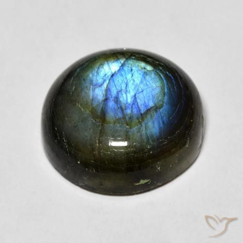 Labradorita Multicolorido Natural 11.19ct, Redondo, Translúcido