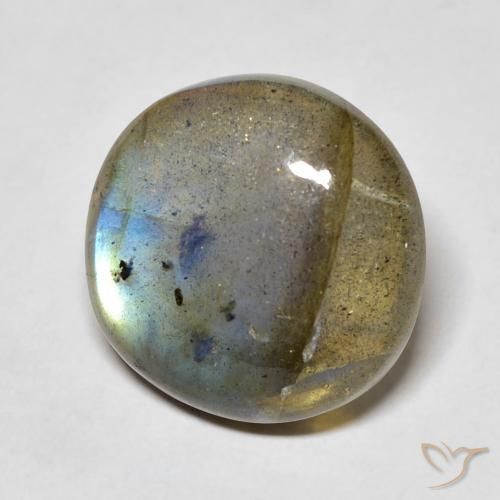 Labradorita Multicolorido Natural 12.68ct, Redondo, Translúcido