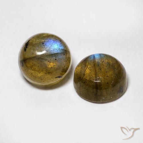 Pedras preciosas de Labradorita Multicolorido natural de 2.18 ct, Redondo, Translúcido