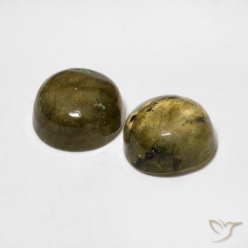Pedras preciosas de Labradorita Multicolorido natural de 1.98 ct, Redondo, Translúcido