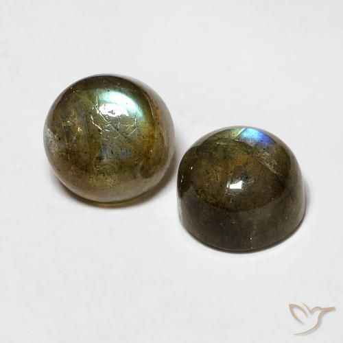 Pedras preciosas de Labradorita Multicolorido natural de 2.43 ct, Redondo, Translúcido