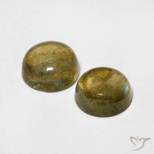 Pedras preciosas de Labradorita Multicolorido natural de 1.86 ct, Redondo, Translúcido