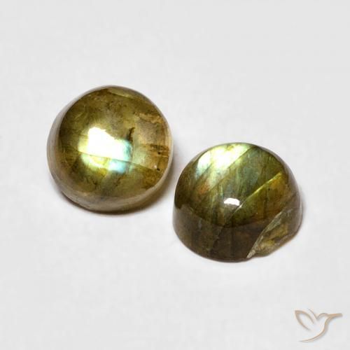 Pedras preciosas de Labradorita Multicolorido natural de 2.04 ct, Redondo, Translúcido
