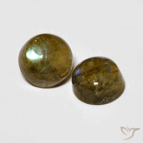 Pedras preciosas de Labradorita Multicolorido natural de 2.15 ct, Redondo, Translúcido
