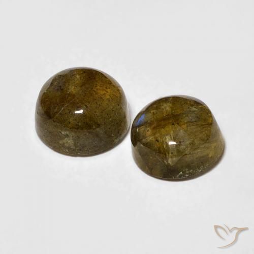 Pedras preciosas de Labradorita Multicolorido natural de 2.15 ct, Redondo, Translúcido