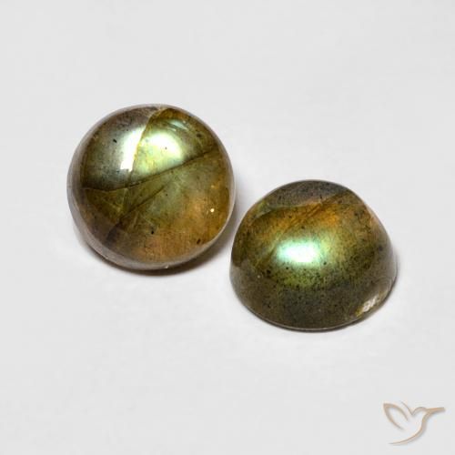 Pedras preciosas de Labradorita Multicolorido natural de 2.06 ct, Redondo, Translúcido