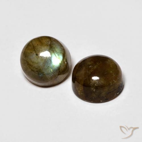 Pedras preciosas de Labradorita Multicolorido natural de 2.38 ct, Redondo, Translúcido