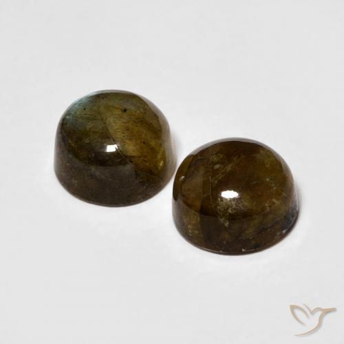 Pedras preciosas de Labradorita Multicolorido natural de 2.38 ct, Redondo, Translúcido
