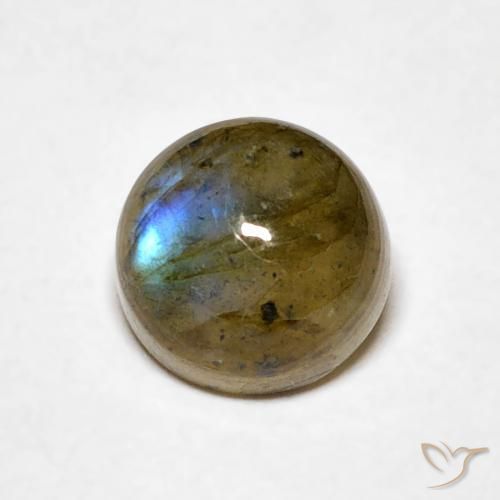 Labradorita Multicolorido Natural 1.12ct, Redondo, Translúcido