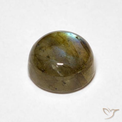 Labradorita Multicolorido Natural 1.12ct, Redondo, Translúcido
