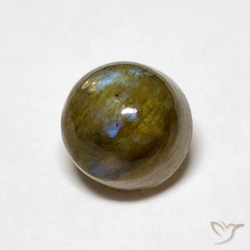 Labradorita Multicolorido Natural 0.80ct, Redondo, Translúcido
