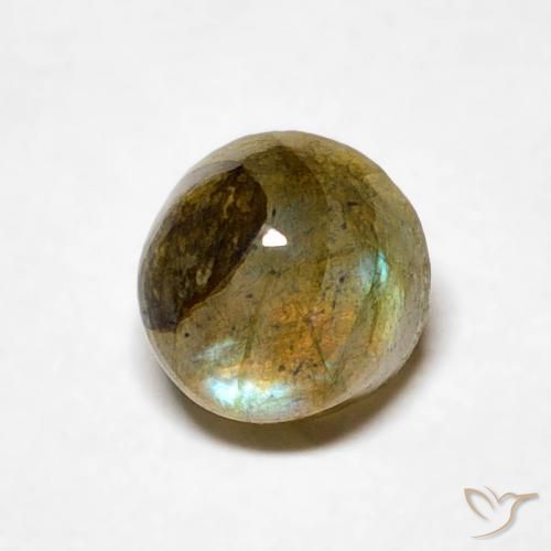 Labradorita Multicolorido Natural 0.80ct, Redondo, Translúcido