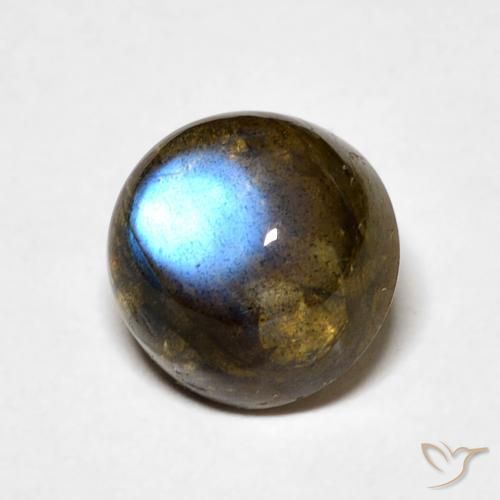 Labradorita Multicolorido Natural 3.59ct, Redondo, Translúcido