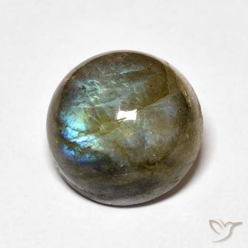 Labradorita Multicolorido Natural 5.32ct, Redondo, Translúcido