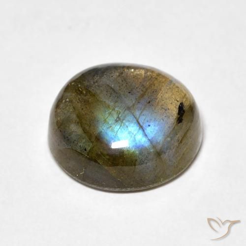 Labradorita Multicolorido Natural 4.89ct, Redondo, Translúcido
